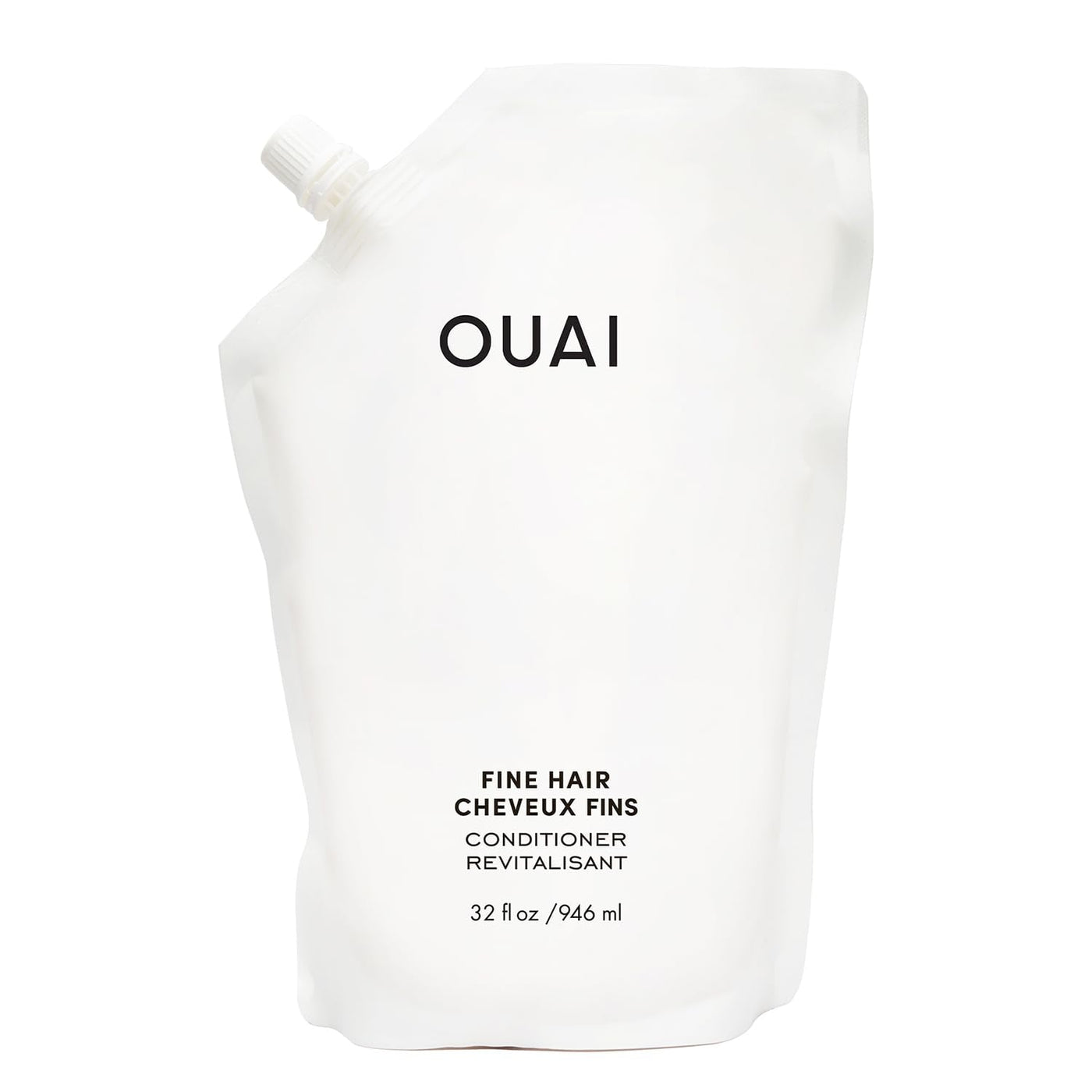 OUAI Conditioner Refill for Fine Hair, Volumizing Conditioner Made with Keratin, Biotin & Chia Seed Oil, Adds Softness, Bounce & Volume, Paraben & Sulfate Free