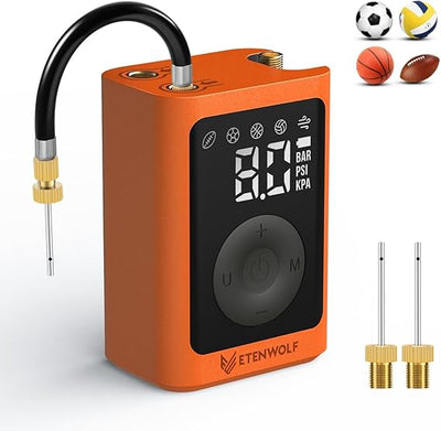 ETENWOLF P300 Plus Ball Pump, Electric Basketball Pump Inflation and Deflation, with 3200 mAh Rechargeable Battery, Air Pump for All Sports Balls