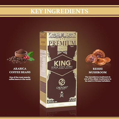 ORGANO King of Coffee, 100% Certified Ganoderma Lucidum (25 Sachets)