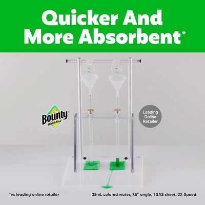 Bounty Quick Size Paper Towels, White, Family Rolls, 16 Count (Up to 40 Regular Rolls)