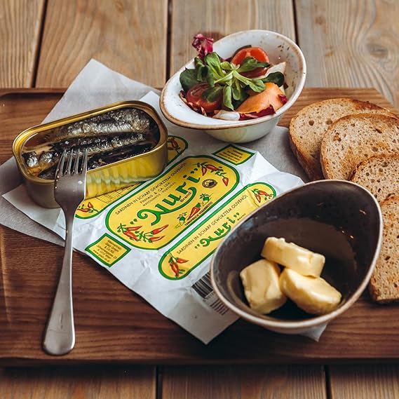 NURI Portuguese Sardines in Spiced Olive Oil - 10 Pack - (4.4 oz cans)