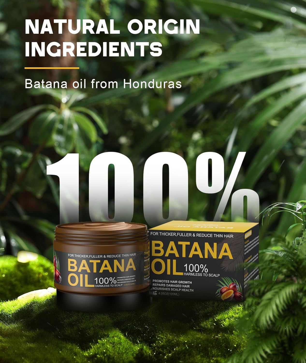 Qytin Batana Oil for Hair Growth, 100% Natural Pure Batana Oil Paste from Dr. Sebi Honduras, Prevents Hair Loss, Enhances Thickness, Organic Raw Batana Hair...