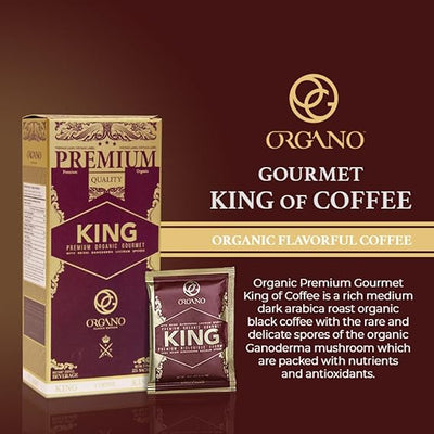 ORGANO King of Coffee, 100% Certified Ganoderma Lucidum (25 Sachets)