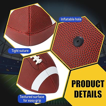 Jerify 4 Pcs Sport Balls Set Official Size Athletic Balls Include Soccer, Football, Basketball, Volleyball for Indoor Outdoor Game Youth Adult Operation Christmas Ball Gifts