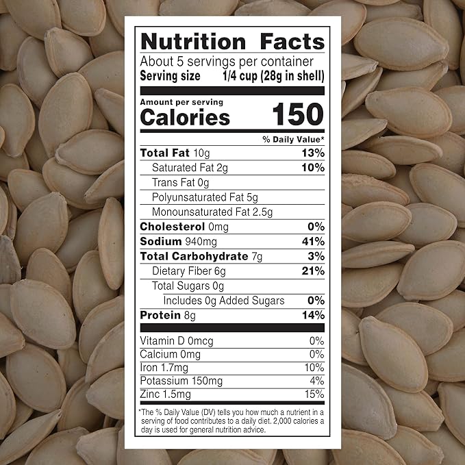 DAVID All Natural Pumpkin Seeds, 5 oz. (Pack of 12)