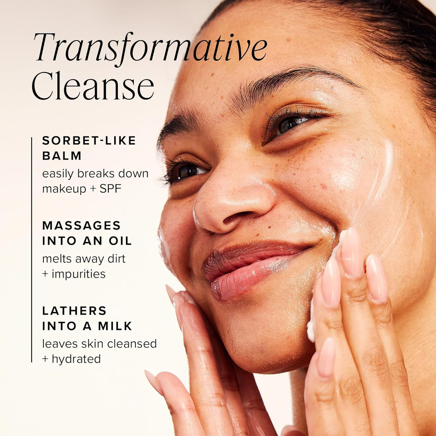 Farmacy Makeup Remover Cleansing Balm, Green Clean Waterproof Makeup Remover + Oil-Based Cleanser, Gentle Exfoliating Dual Cleanser, Melts from Balm to Foam