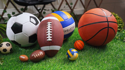 Jerify 4 Pcs Sport Balls Set Official Size Athletic Balls Include Soccer, Football, Basketball, Volleyball for Indoor Outdoor Game Youth Adult Operation Christmas Ball Gifts