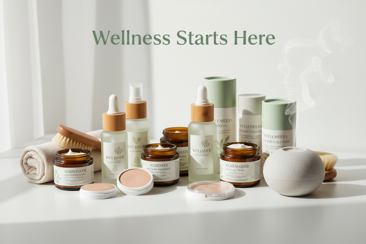 Health & personal care products with tagline 